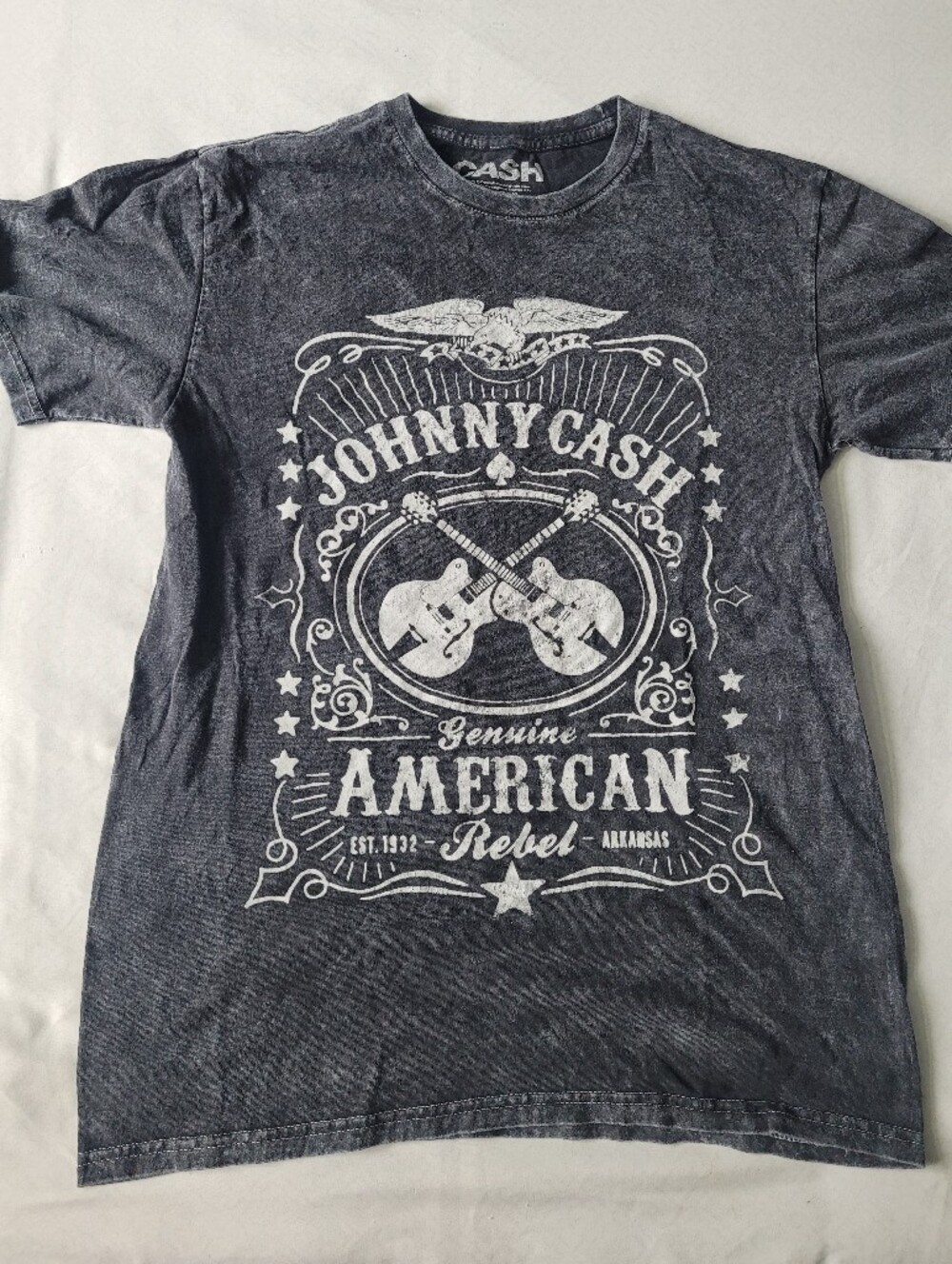Johnny Cash American Rebel Graphic Tee - Black Wash